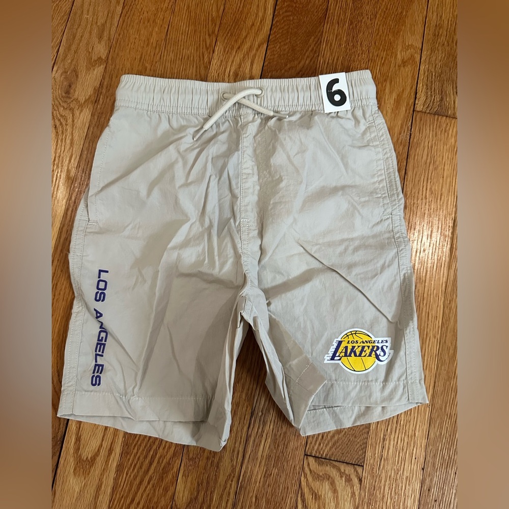 NBA LA Lakers Boys Shorts Size 6 Brand New With Tags